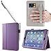 iPad Mini Case, i-Blason Apple iPad Mini 3 Case [2014 Release with Touch ID] Compatible with iPad Mini / iPad Mini with Retina Display Auto Wake / Sleep Smart Cover Leather Case (Purple)