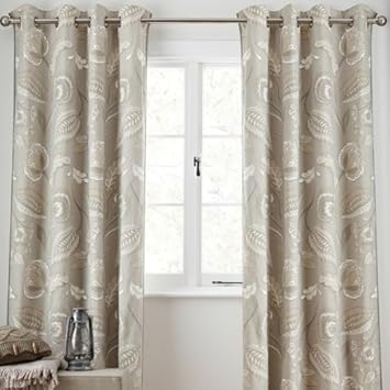 Next Artisan Natural Curtains 99x90 Floral Designer Curtains Sale