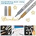 selizo 16 Pcs Gold and Silver Metallic Marker Pens, Metallic Permanent Paint Markers for Cards Writing Signature Lettering Metallic Painting