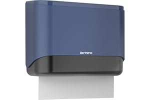 Bertreno Commercial Paper Towel Dispenser Wall Mount Paper Towel Holder Large Capacity 200 Multifold/Trifold/C Fold Hand Towel Dispenser Bathroom Tissue Dispenser (Blue)