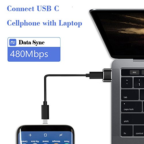 USB C to USB Male Adapter, Acessorz Mini Hi-speed USB C Female (Type-C) to USB A Male (Type-A) Fast Charging Sync Connector Converter OTG Adapter for Laptop / Wall Car Charger with USB A Interface - Thumbnail 3
