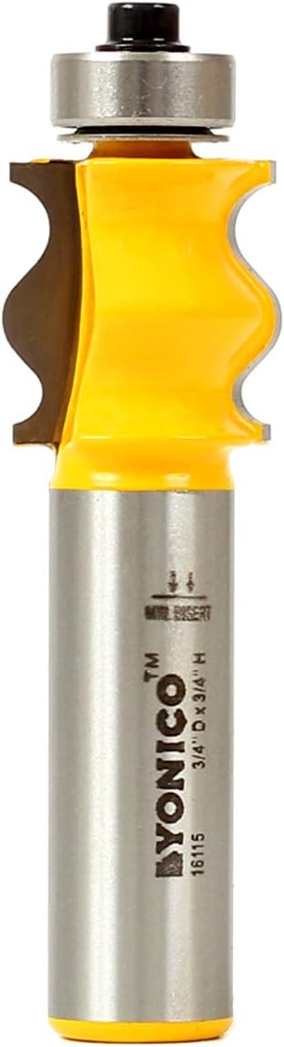 Yonico 16115 3/4-Inch Picture Frame Molding Router Bit 1/2-Inch Shank, 3/4"