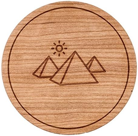 WOODEN ACCESSORIES COMPANY Wooden Refrigerator Magnets With $(t)s Engraving - 2" Round Refrigerator Magnets - Handmade Wood Dishwasher Magnet In The USA