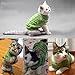 Bolbove Cable Knit Turtleneck Sweater for Small Dogs & Cats Knitwear Cold Weather Outfit (Green, X-Small)