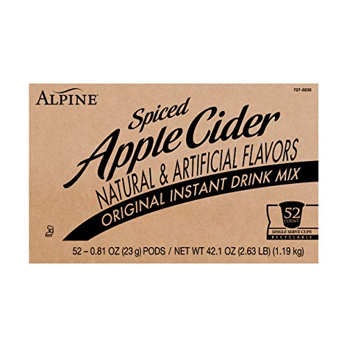 Alpine Original Spiced Apple Cider Single Serve Cups, Apple Original, 52 Count (Pack of 1