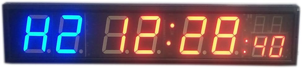 THINKHONGHAO 4'' 8Digits 2Blue 4Red LED Countdown Clock Workout Timer For Garage Home Gym Crossfit Training EMOM Tabata Fitness Timer