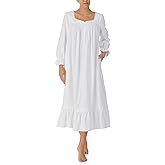 Eileen West Womens Sleepwear & Loungewear - Brushed Flannel Collection - 100% Cotton Long Sleeve 50" Long Ballet Nightgown