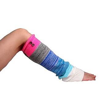 Tinksky Farbenfrohe Wolle Legwarmer Beinstulpen
