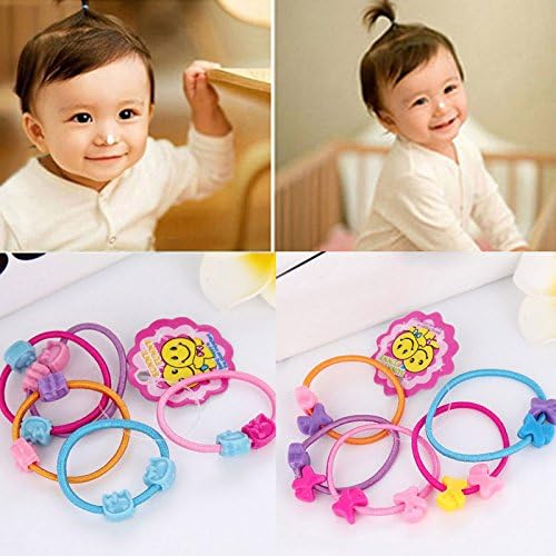 myfriend 100pcs Elastic Rope Kids Girls Hair Ties Ponytail Holder Head Band Hairbands