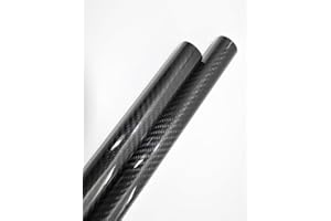 WHABEST 3K Roll Wrapped Carbon Fiber Tube OD 11mm 12mm 13 14 15 16 17 18 19 20MM X 500mm Wing Tube Multi-Copter ARM DIY (1, 11x12x500mm Gloss Twill)