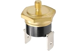 Fielect KSD301 Thermostat Temperature Control Switch,Adjust Snap Disc Temperature Switch 145°C Copper M4 Normally Closed 1 Pcs