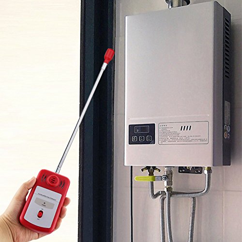 Gas Leak Detector, Sungwoo Combustible Gas Detector, Natural Propane Methane Gas Leak Detector Sniffer with Audible & Visual Alarm Sensor Monitor for Home & Chemical Plant Safety (RED) - Thumbnail 2