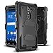 J.west Compatible with ZTE ZMax Pro Case, Belt Clip Kickstand Heavy Duty Full-Body Rugged Protection Impact Armor TPU Hard Case Cover Without Screen Protector for ZTE Zmax Pro Z981/Grand X Max 2 Black