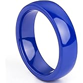 Jude Jewelers 8mm Width High Polished Classic Simple Plain Dome Style Ceramic Wedding Band Ring