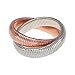 Janis Savitt Double Cobra Bracelet- High Polished Rose Gold and Rhodium