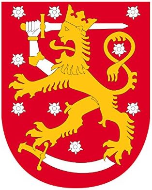 Finnish Coat of Arms Sticker Die Cut Decal Self Adhesive FA Vinyl