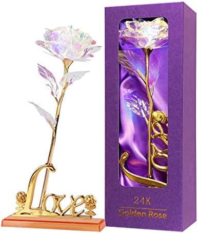 24Kゴールドローズ カラフル 金箔 薔薇 愛くるしい 花束 人気 彼女 プレゼント ギャラクシー ローズ バラ造花 彼女への贈り物 結婚記念日 母の日 記念日 結婚祝い お誕生日などにギフト 永遠なラブ ホワイトデー バレンタインデー 雰囲気作りインテリア飾り