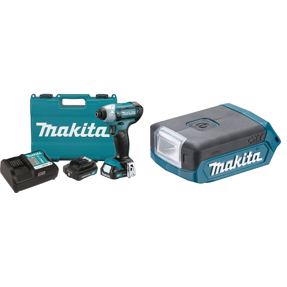 Makita DT03R1 12V max CXT Lithium-Ion Cordless Impact Driver Kit (2.0Ah) with ML103 12V max CXT Lithium-Ion Cordless L.E.D. Flashlight Image