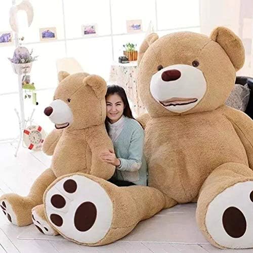 Woworld 7ft Giant Stuffed Teddy Bear with Big Footprints Plush Animal Toys Brown