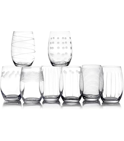 Mikasa Cheers Balloon Goblet Wine Glasses 24 Oz Clear Etched Glass - Set Of 4