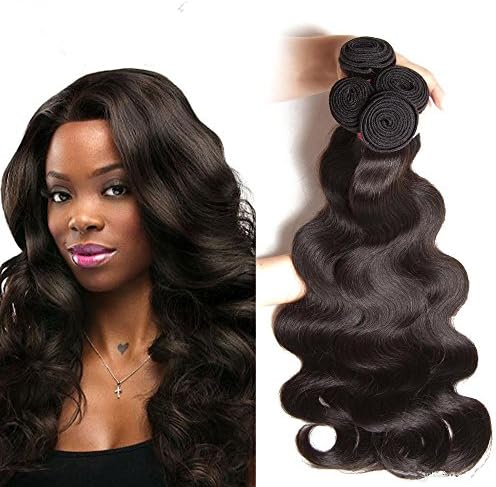 Hismile Hair Human Hair Weft Body Wave Hair Bundles Natural Color Hair Extensions Unprocessed Virgin Hair Weaving Remy Hair Soft And Shining Luxurious 18"20"22"