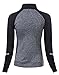 Slimour Women Track Jacket Running Thumb Hole Shirts Yoga Tops 1/2 Zip Pullover Long Sleeve