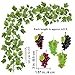 Supla 4.9' Long Artificial Grape Leaf Garland Hanging Ivy Garland Ivy Leaf Greenery Vines Garland with Assorted Grapes for Winery Events Wedding Decoration