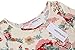 Hotouch Womens Elegant Flower Print Wear to Work Business Pencil Dress Beige M