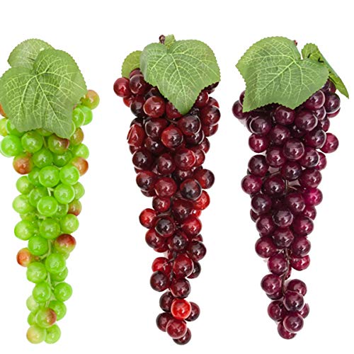 STUDYY 5 Bunches Artificial Grape Fake Grapes with Vines Lifelike