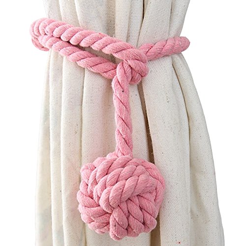 image for Shinywear 2 Pieces Retro Handmade Curtain Ropes Holdbacks Rural Knot B