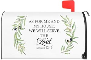 TOUNER As for Me and My House We Will Serve The Lord Bible Verse Mailbox Covers, Christian Magnetic Letter Box Wrap, Jesus Post Box Decor for Outdoor Garden Yard, Mailbox Decor Gifts for Friends