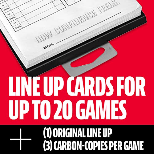 Franklin Sports MLB Baseball + Softball Lineup Cards 25 Game Line Up