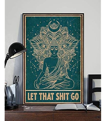 Stampa artistica su tela Let That Shit Go Healing Meditation