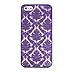 ABC Carved Damask Vintage Pattern Matte Hard Case Cover For iPhone 6 4.7 Inch (Purple)