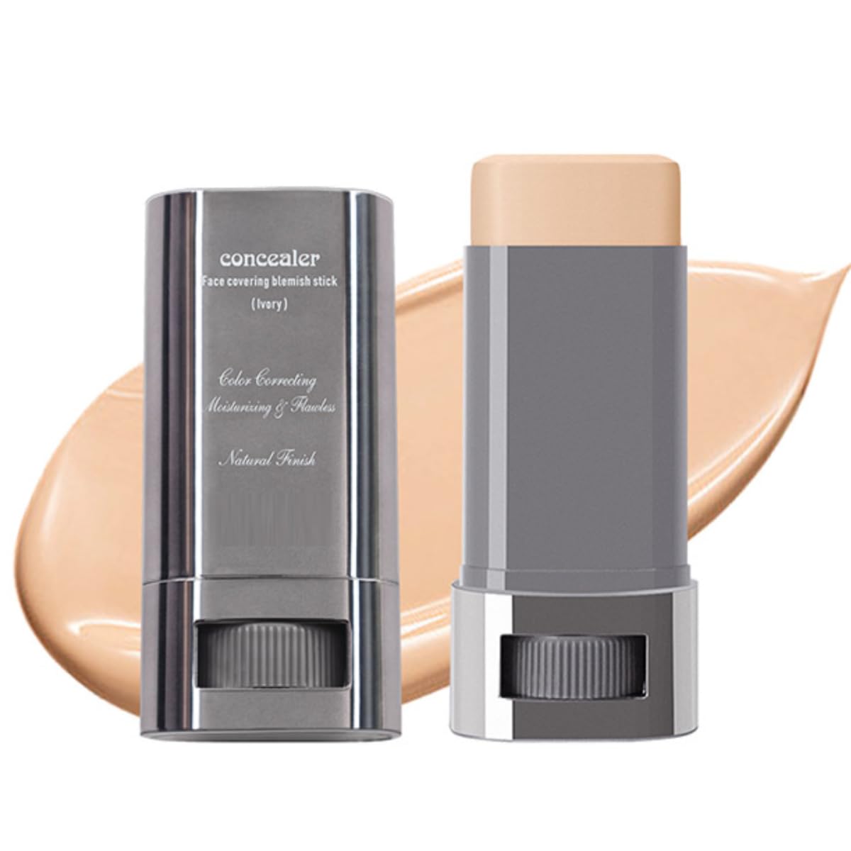 KARLOR Foundation Stick, Concealer Stick Light Foundation Makeup Nude Foundation Pen Matte Foundation Stick Light Creamy Face Foundation Stick Long-lasting Mattifying for Light Skin