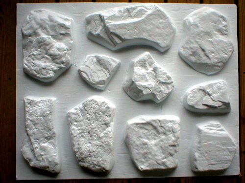 1 Set of 12 Molds to Make Flagstone Fieldstone Rocks, OAF-03