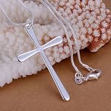 DatConShop(TM) Fashion NEW 925 Sterling Silver Charms cross Pendant Beautiful women Necklace