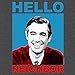 Tee Luv Mister Rogers T-Shirt - Mr. Rogers Hello Neighbor Shirt (XX-Large) Charcoal Heather