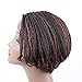 Jiayi Short Box Braided Lace Front Wigs Bob Style Full Braids with Natural Side Hand-tied Part Half Hand-made Braided Wigs for African American Women with Baby Hair for Daily Wear(6