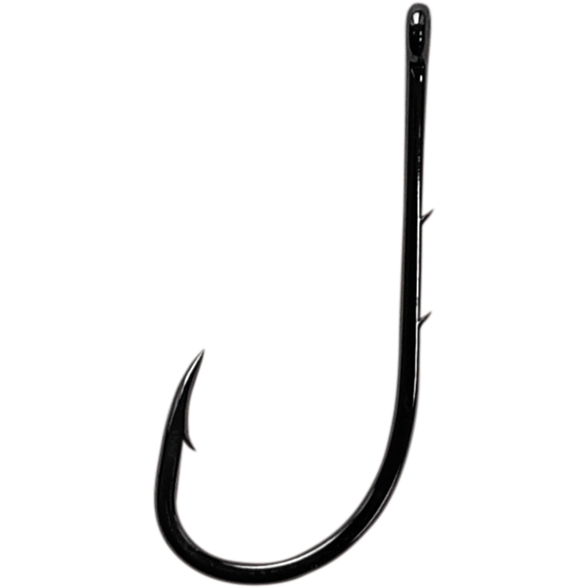 Jenzi Worm Hooks Nickel Carbon w/Loop Hook/Size 1