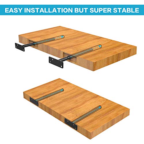 Heavy Duty Floating Shelf Brackets, 10" Hidden Shelf Brackets for