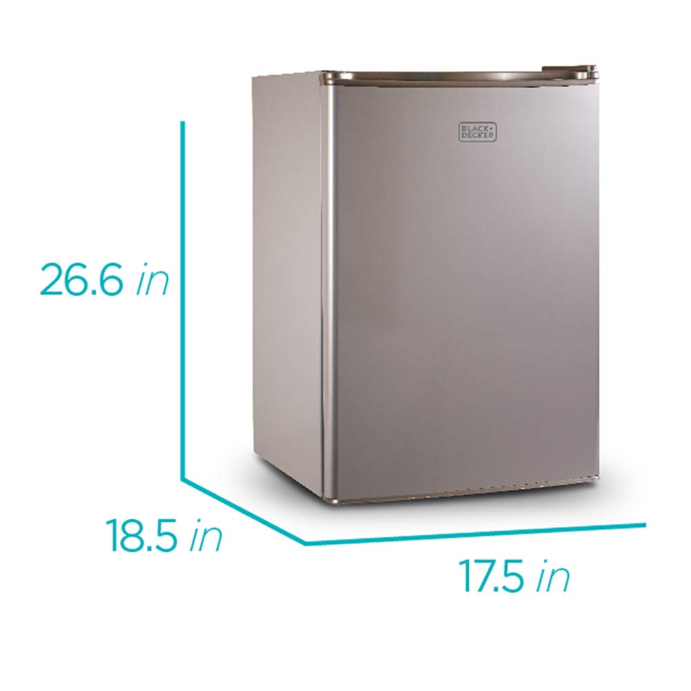 BLACK+DECKER BCRK25V Compact Refrigerator Energy Star Single Door Mini Fridge with Freezer & EM720CB7 Digital Microwave Oven with Turntable Push-Button Door, Child Safety Lock