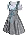 Clearlove Women German Dirndl Dress Costumes for Bavarian Oktoberfest Halloween Carnival (M, Blue)