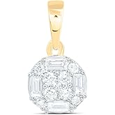 Jewels By Lux 14K Yellow Or White Gold 1/3Cttw Natural Diamond Ana M Fashion Round Pendant
