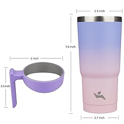 Konokyo 20 oz Tumbler with Handle and 2 Straw 2