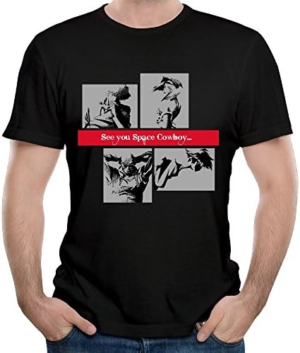 WczSurpo Mens T Shirt-Particular Cowboy Bebop Japanese Black XL