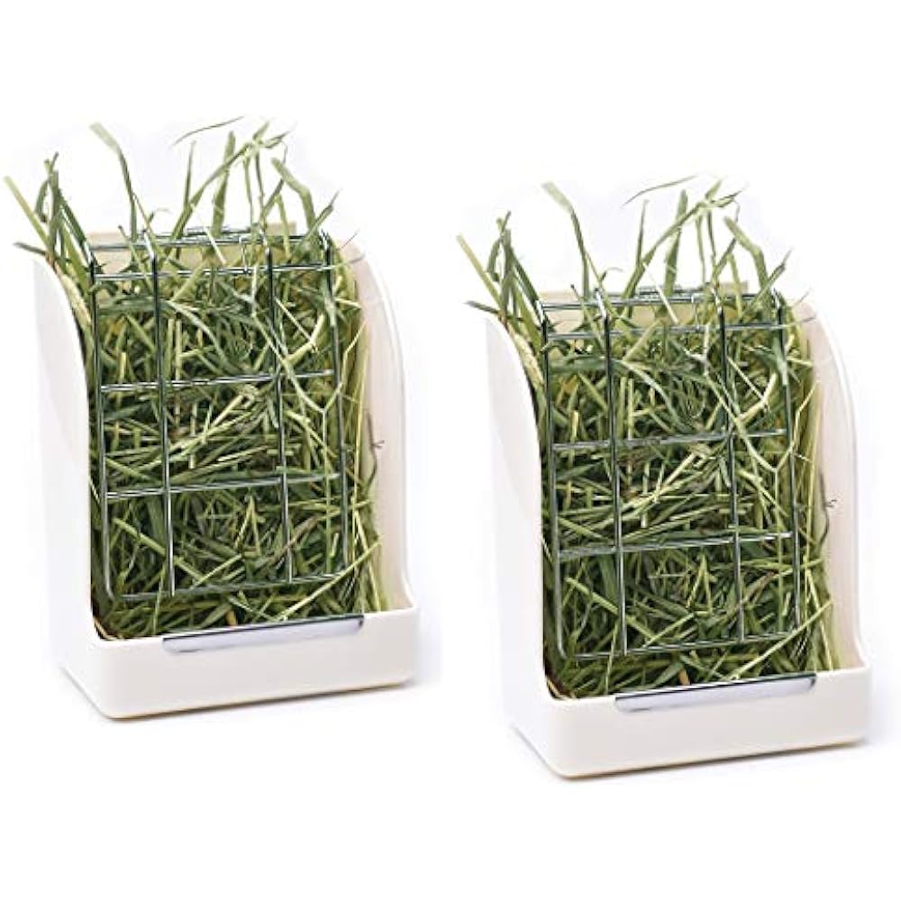 Upgraded Feeding Watering Equipment 2 Pack Hay Feeder Rack