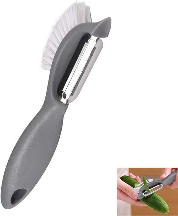 Vegetable & Potato Peeler Brush，Potato 3in1 Peeling Tool