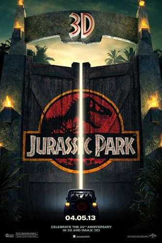 World Film Store Jurassic Park 24X36 Movie Poster (Thick Paper) - Sam Neill, Laura Dern, Jeff Goldblum
