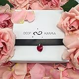 Leather Choker Necklace with Swarovski Pendant, Deep Karma (10mm, Heart Dark Red)